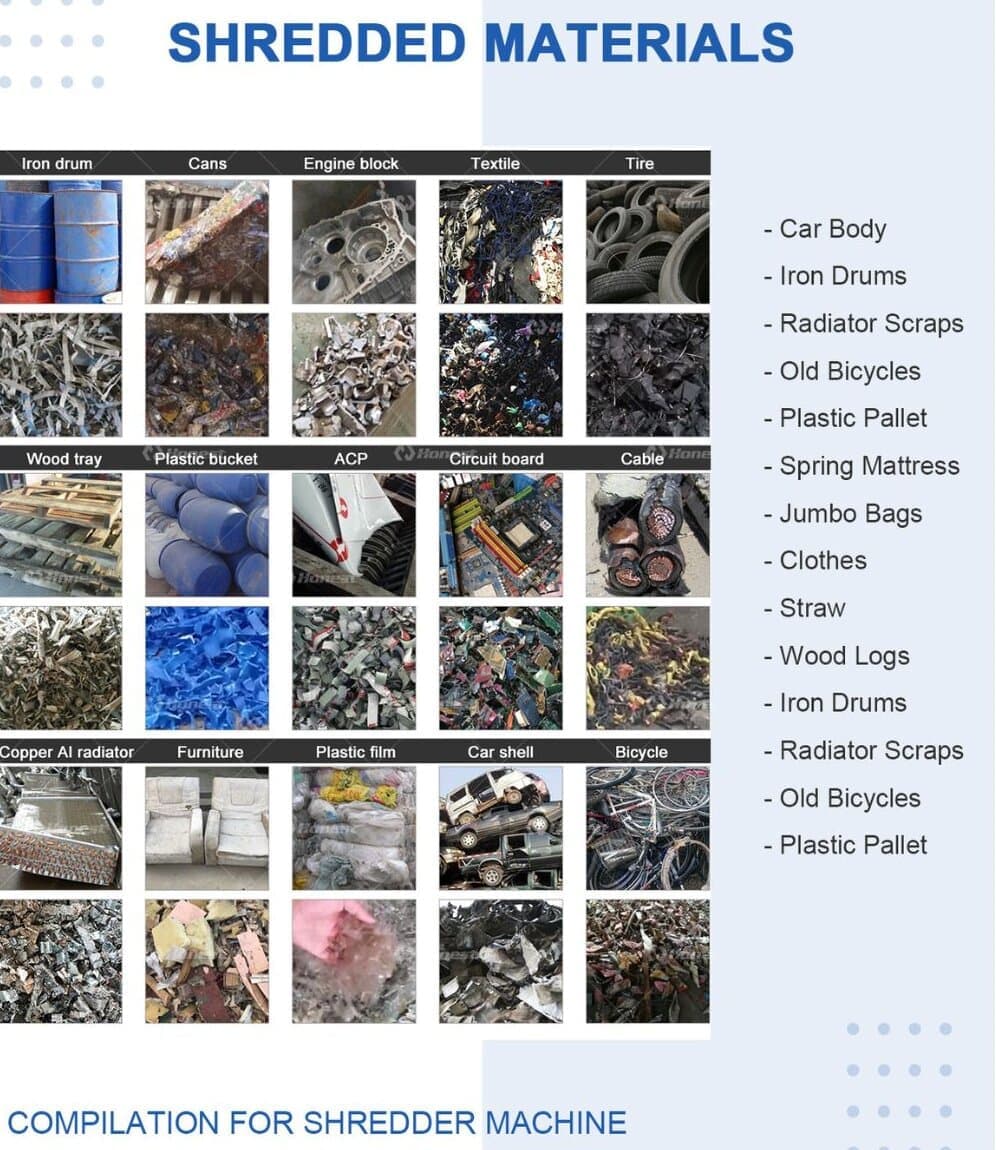 Double Shaft Shredder Machine-Raw Material