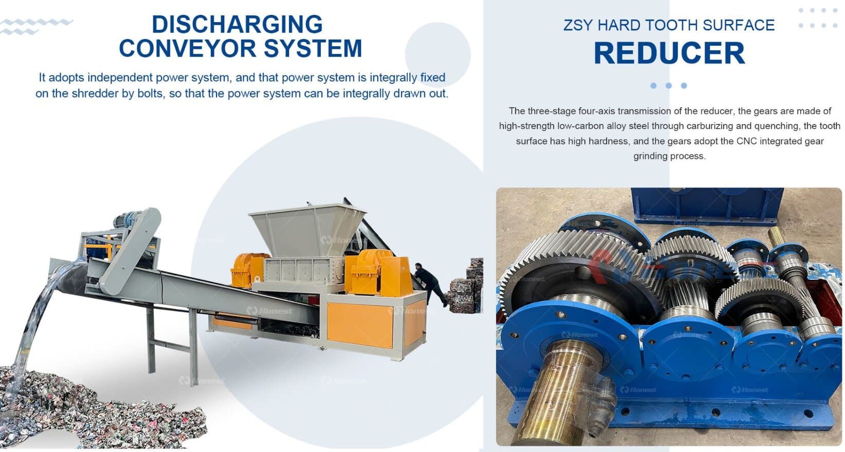 Double Shaft Shredder Machine Working Principle