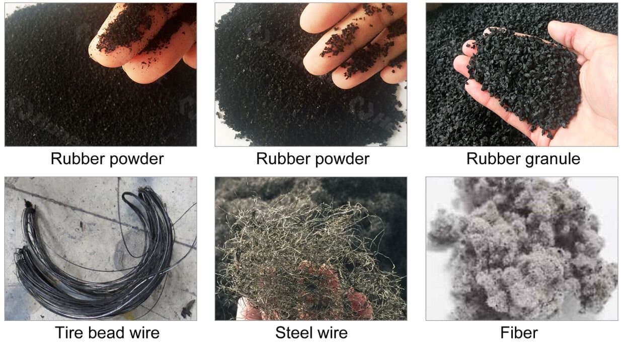 Waste Tire Recycling Machine-Final Products