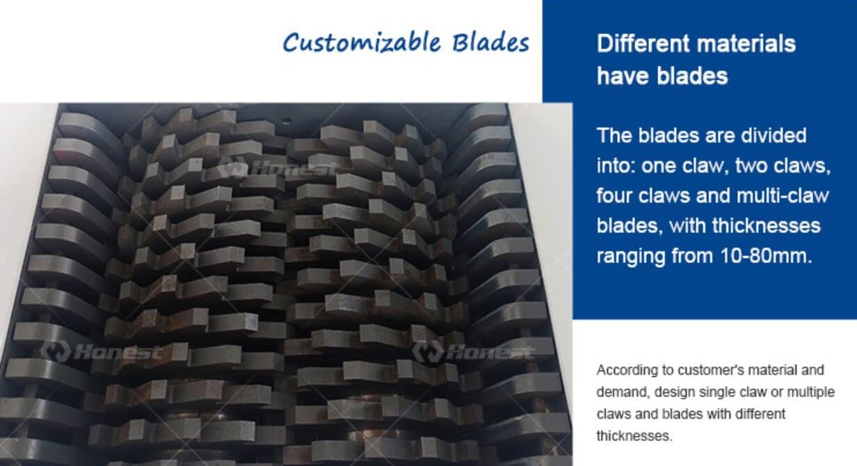 Key components of Mini double shaft shredder machine