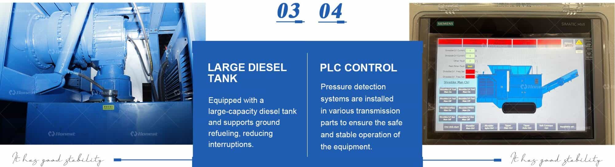 Key components of Mobile Track Double Shaft Shredder