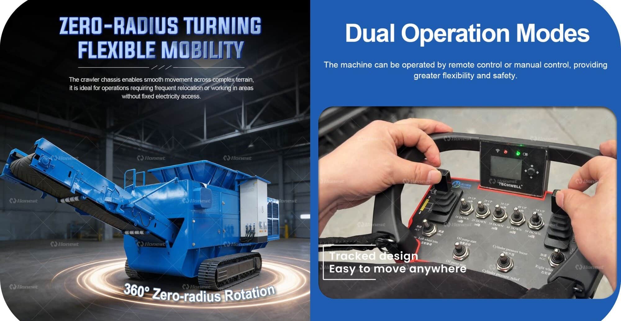 Key components of Mobile Track Double Shaft Shredder