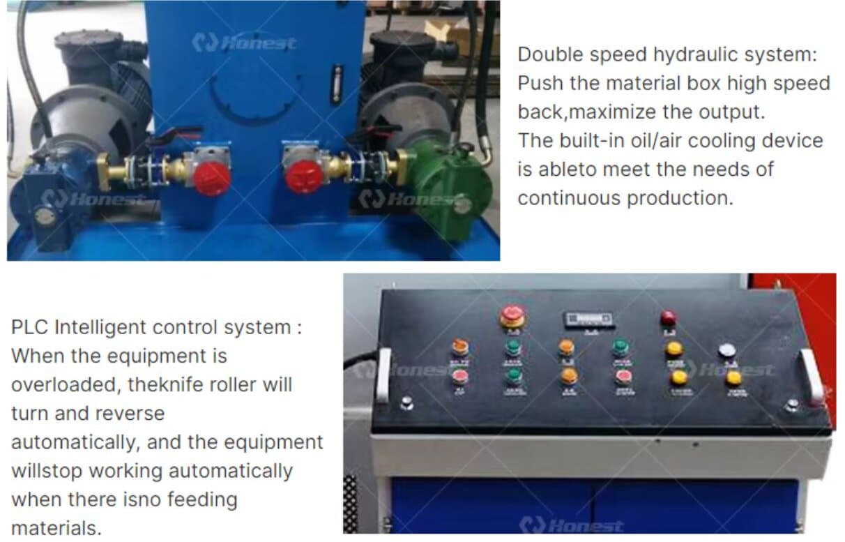 Key components of single shaft shredder machine