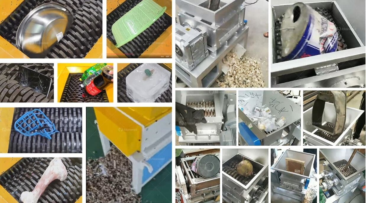 Mini double shaft shredder machine-Final Products