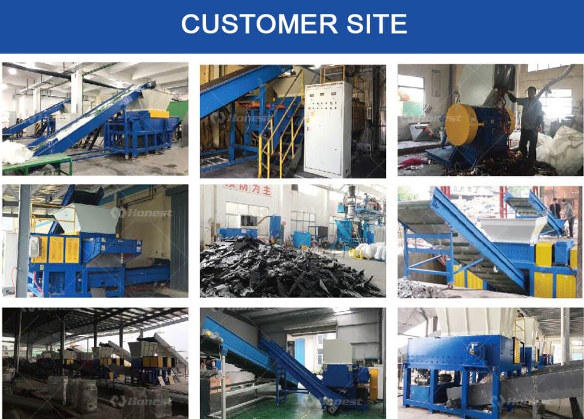 single shaft shredder-Customers Site Overview