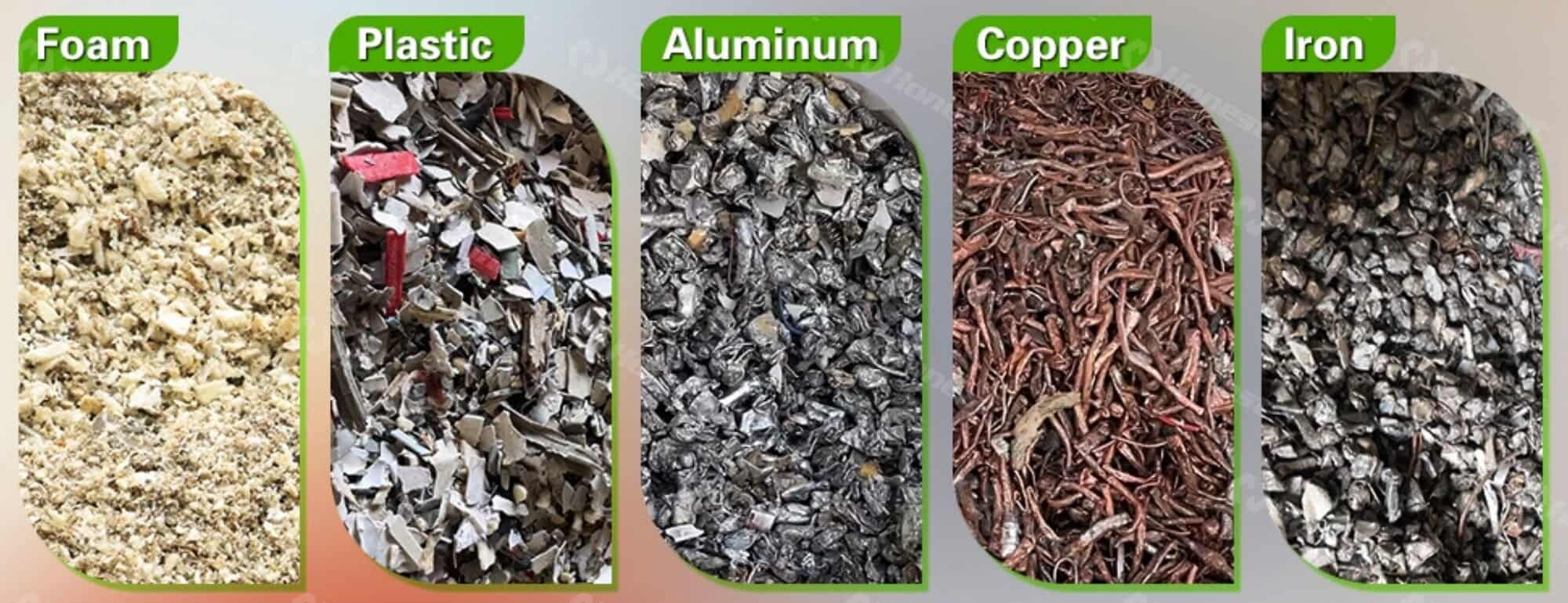 Waste Refrigerator Recycling Line output