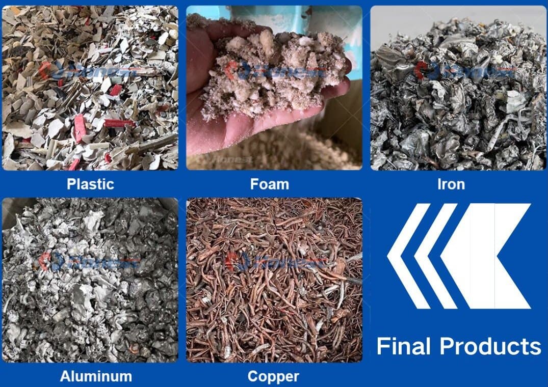 Waste Refrigerator Recycling Plant-Final Products