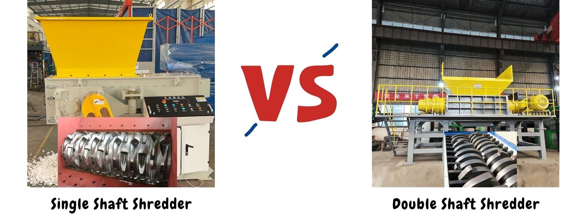 Difference between double shaft shredder and single shaft shredder