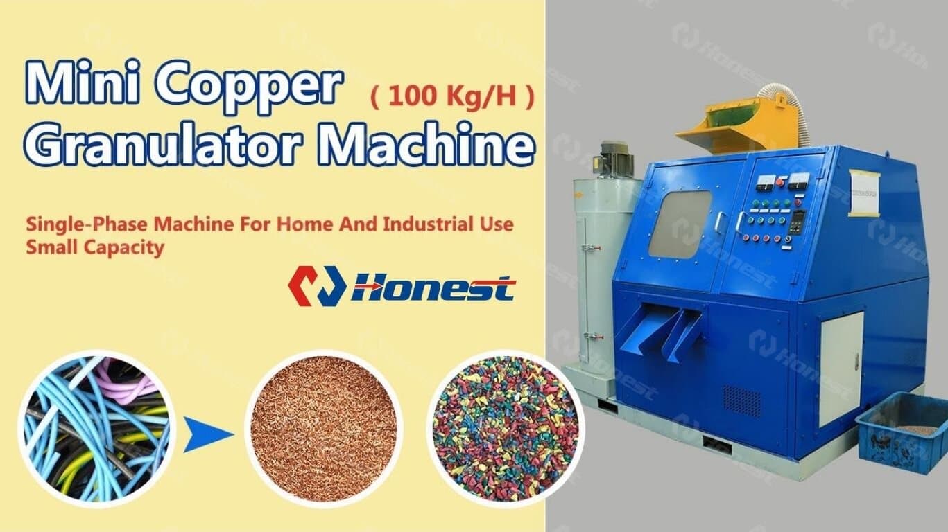 100-200kg/h Small Electric Cable Granulator Machine