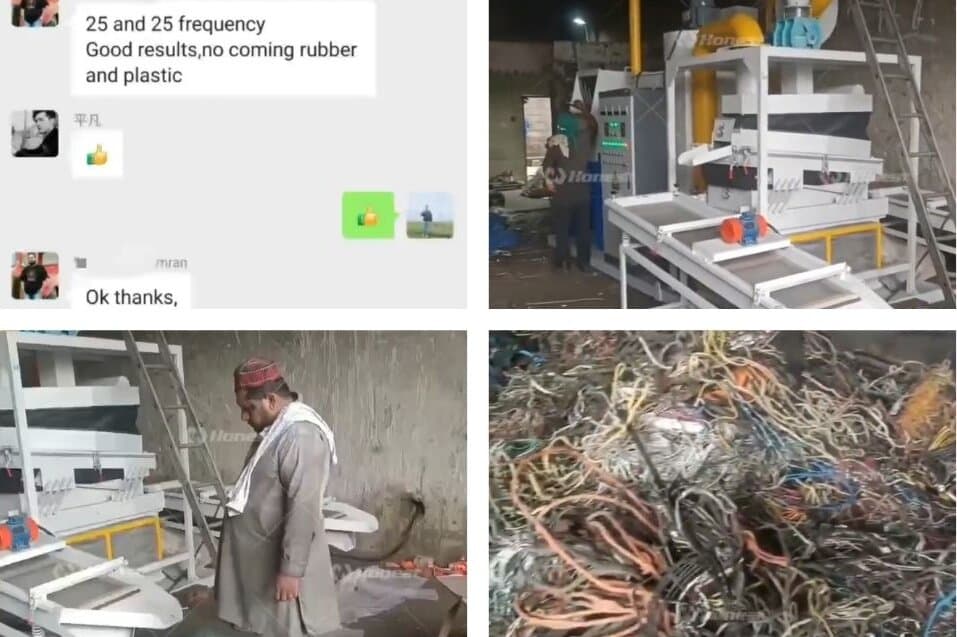 300kg/h Copper wire recycling machine in UAE