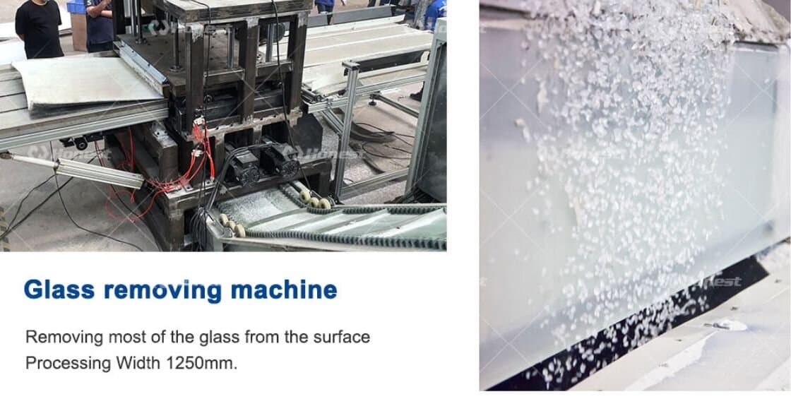 Glass removing machine-solar panels