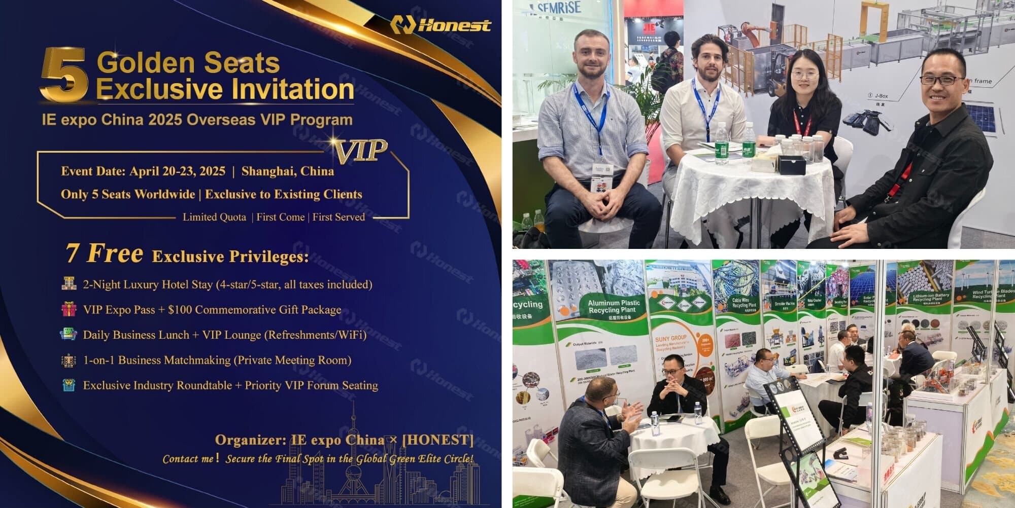 IE expo China 2025 and HONEST Overseas VIP Program Invitation