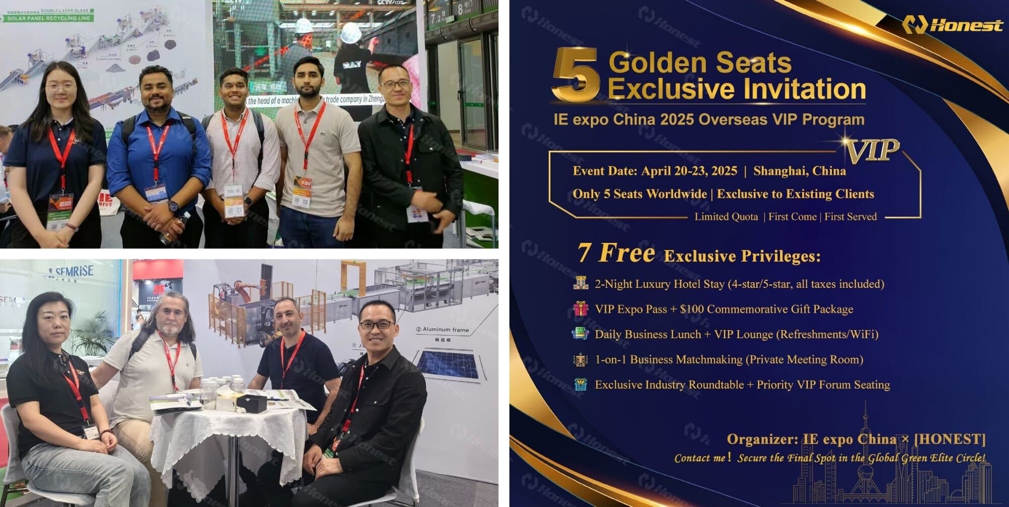 IE expo China 2025 and HONEST Overseas VIP Program Invitation