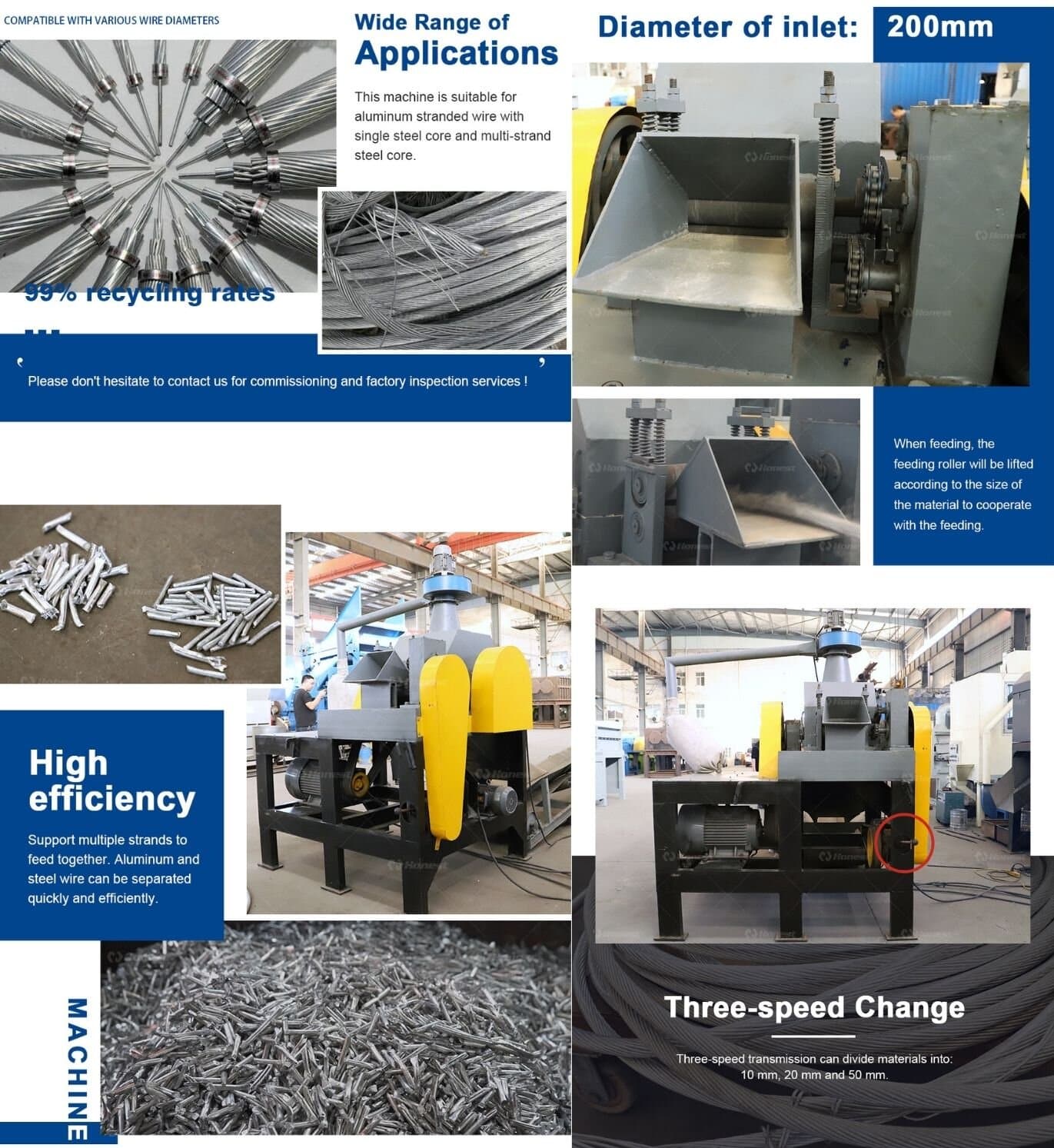 Key components of ACSR Recycling Machine
