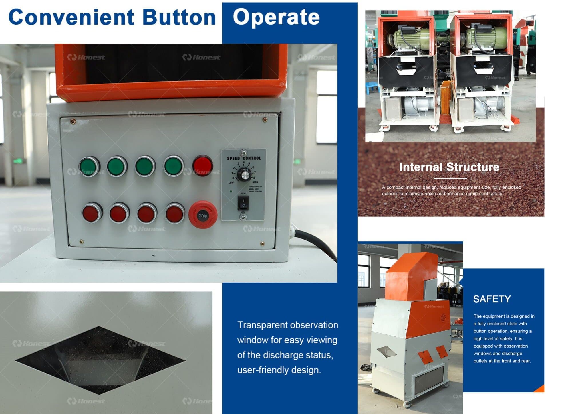 Key components of Mini copper wire granulator Machine