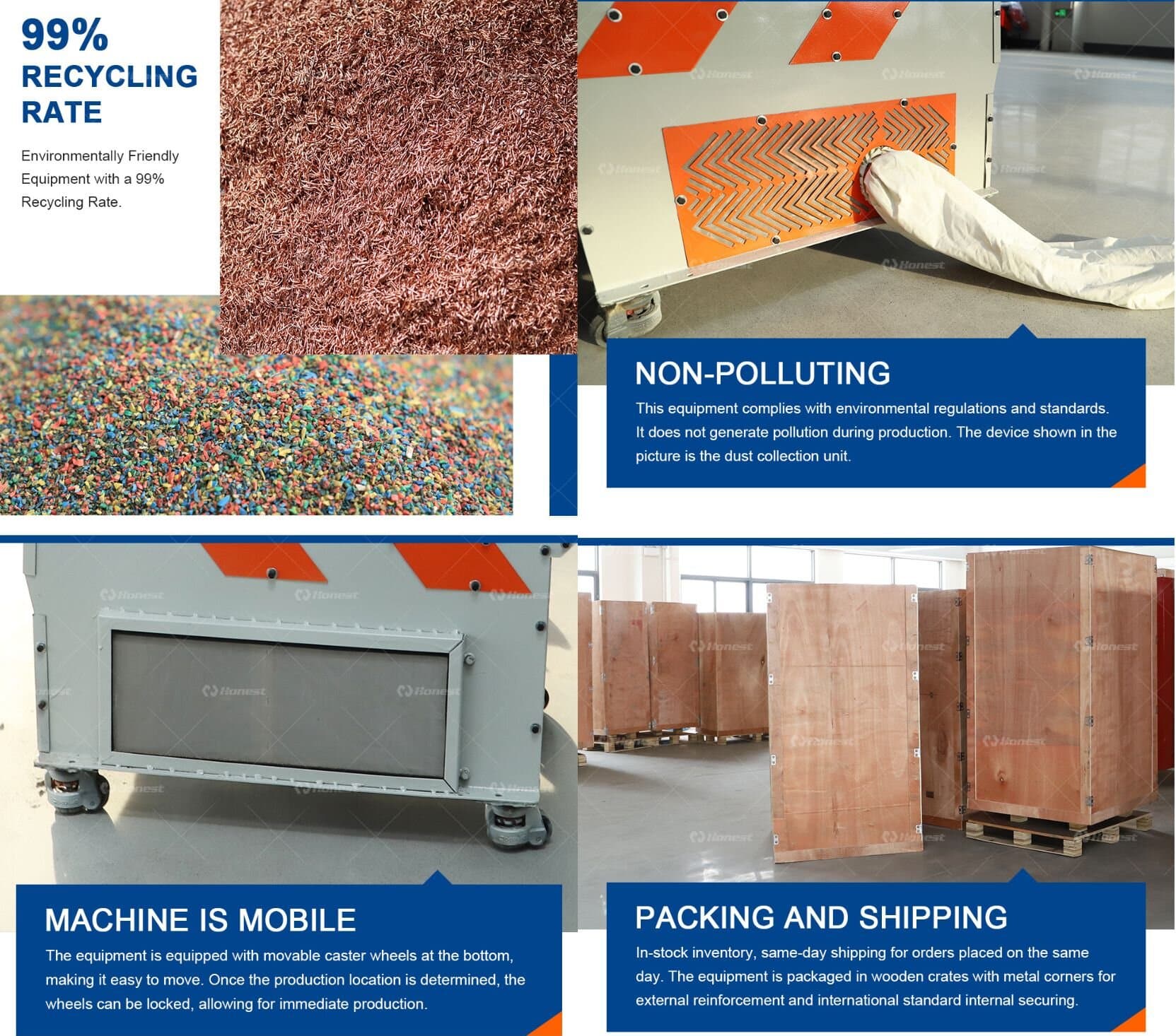Key components of Mini copper wire granulator Machine