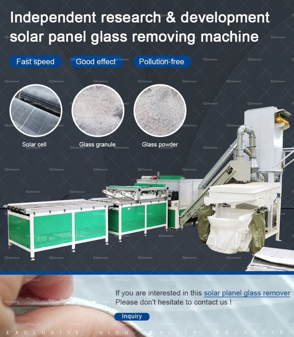 Key components of Solar PV Glass Removing Machine