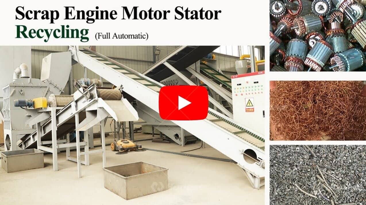 Scrap Motor Stator Recycling Plant-video