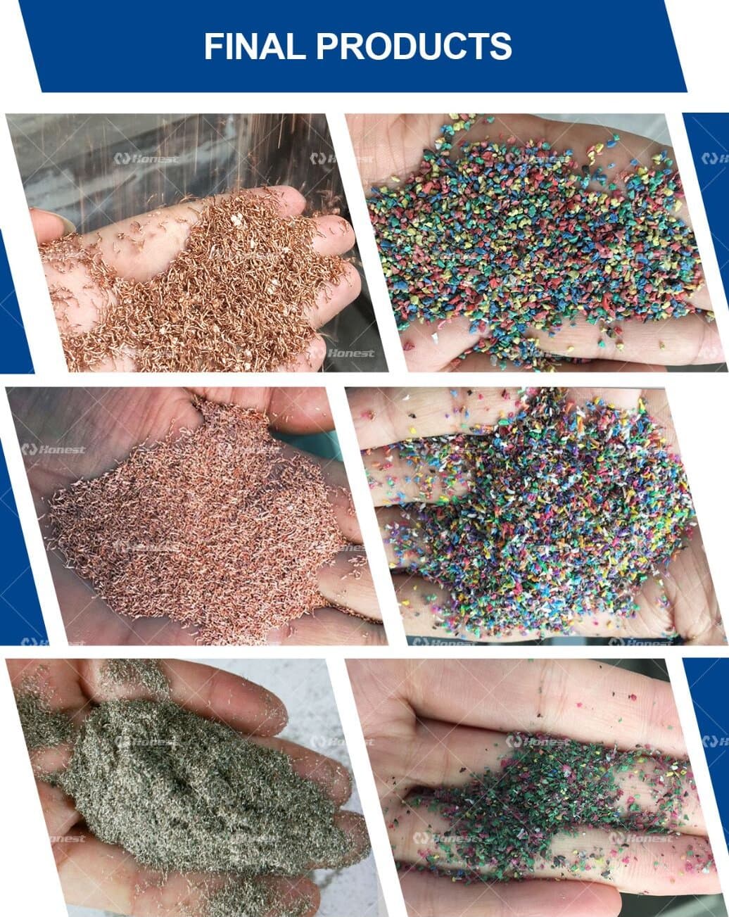 Small Electric Cable Granulator Machine-Final Products