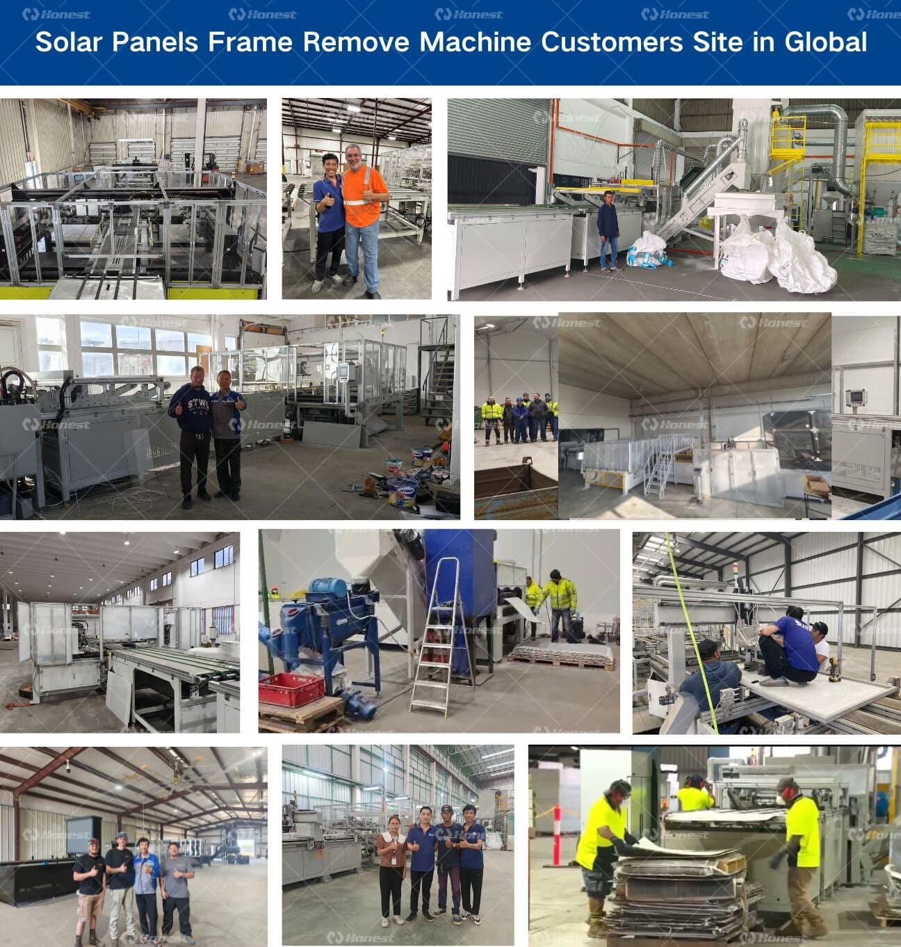 Solar Panels Frame Remove Machine-Customers Site Overview