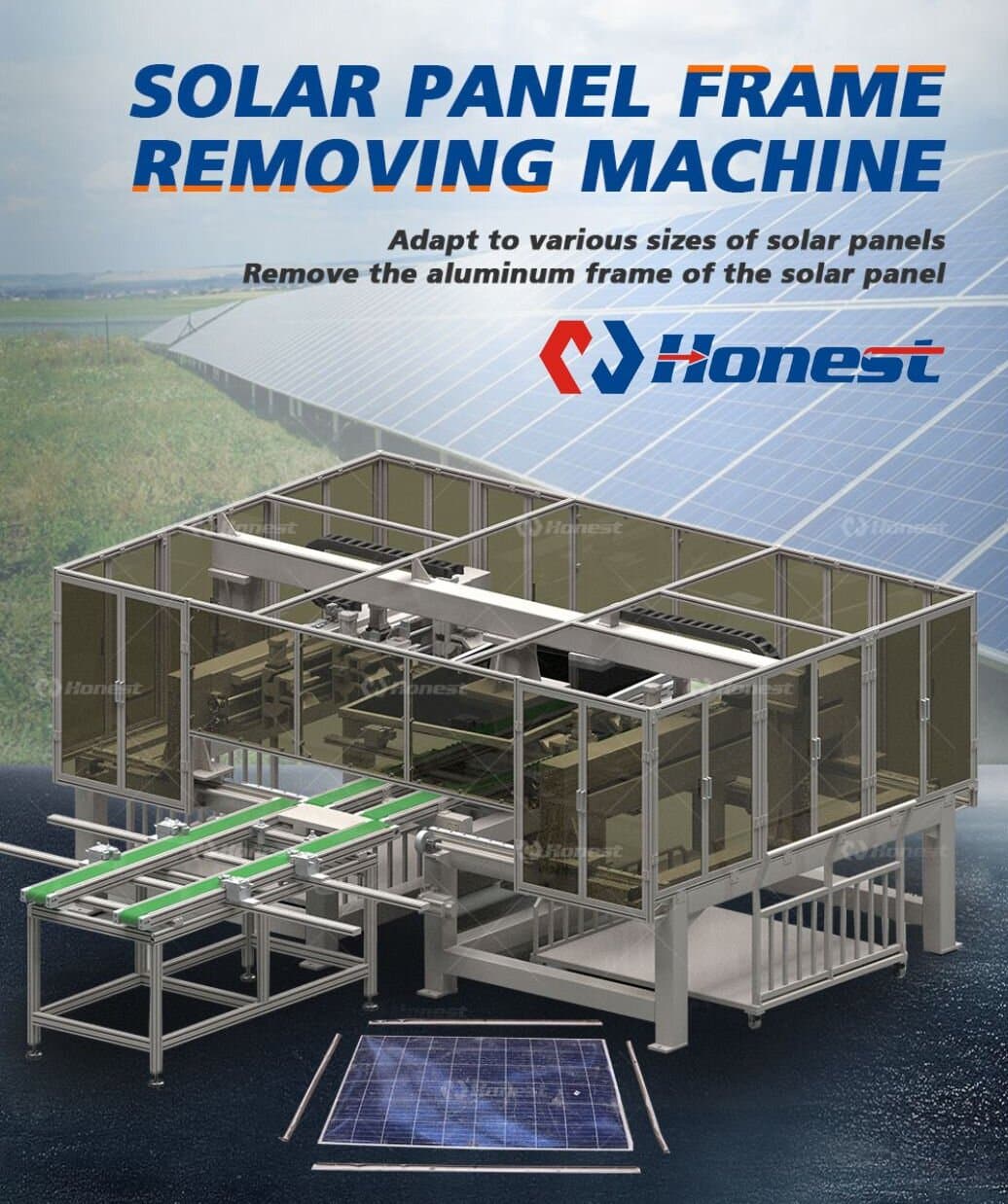 Solar Panels Frame Remove Machine