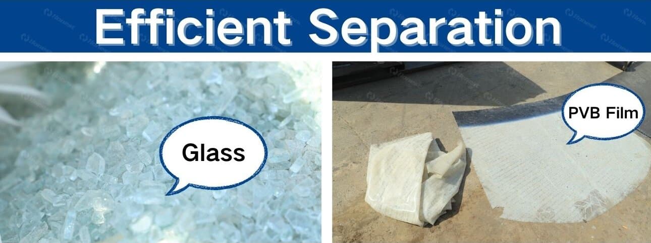 Efficient Automotive Glass Separation Recycling Machine Output