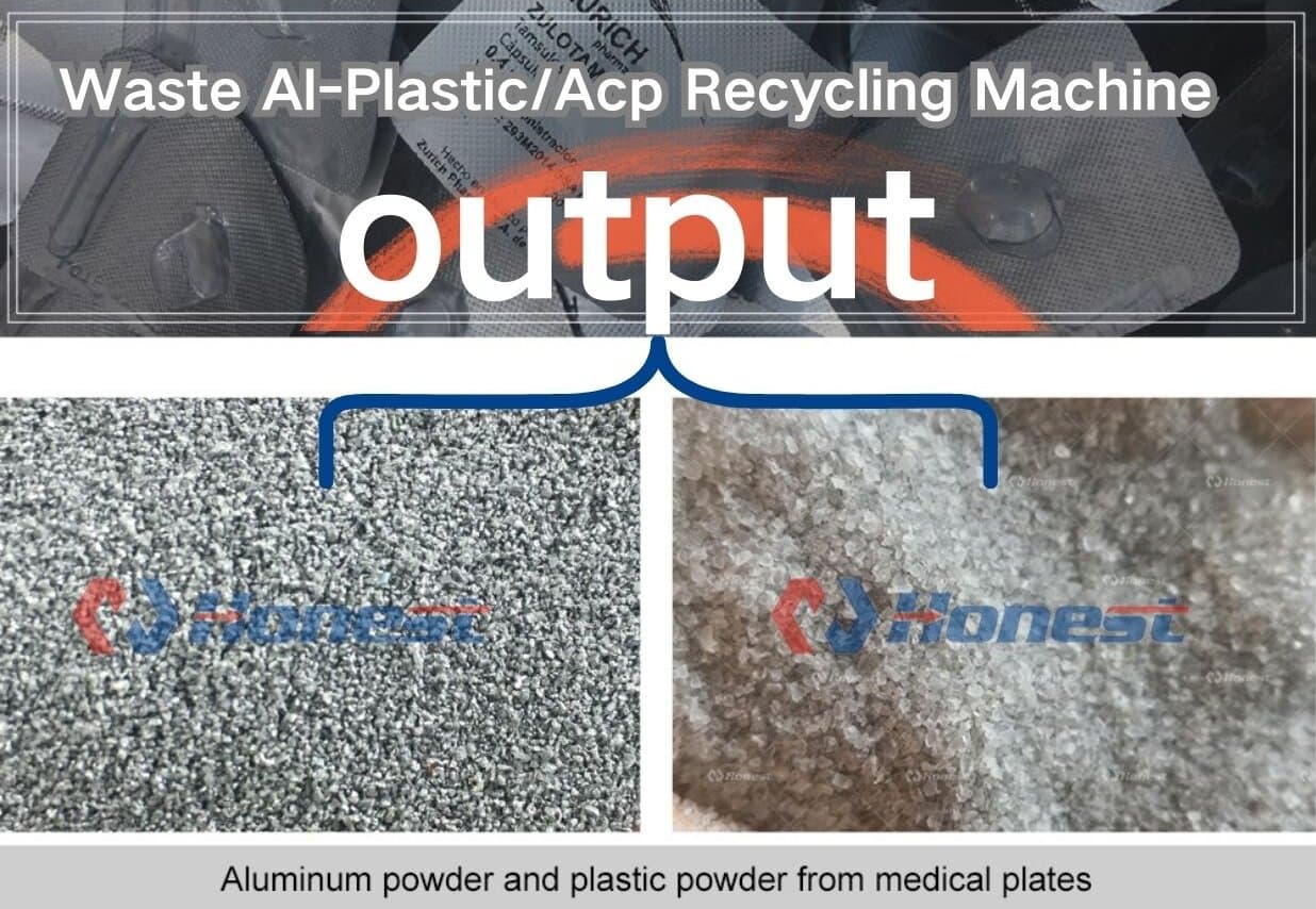 Waste Al-Plastic/ACP Recycling Machine Output