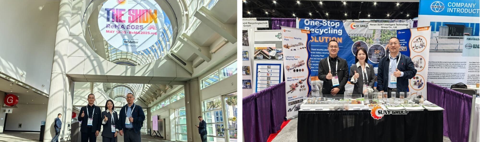 Showcasing recycling machinery at ReMA US booth 29