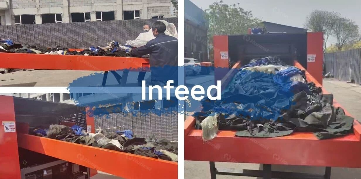 Waste Textile Clothes Cutting Shredder