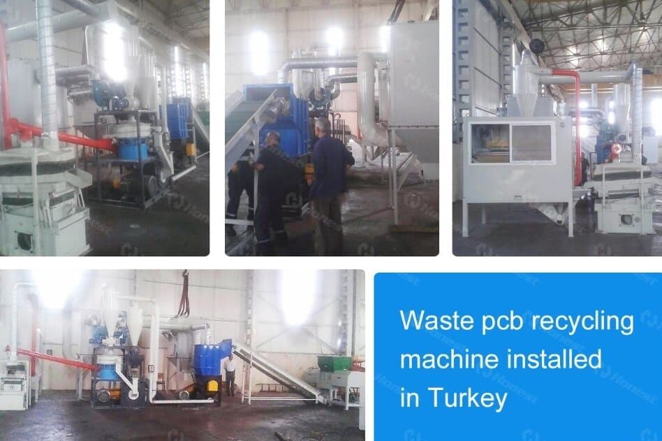 Waste PCB recycling machine installed in Turkey