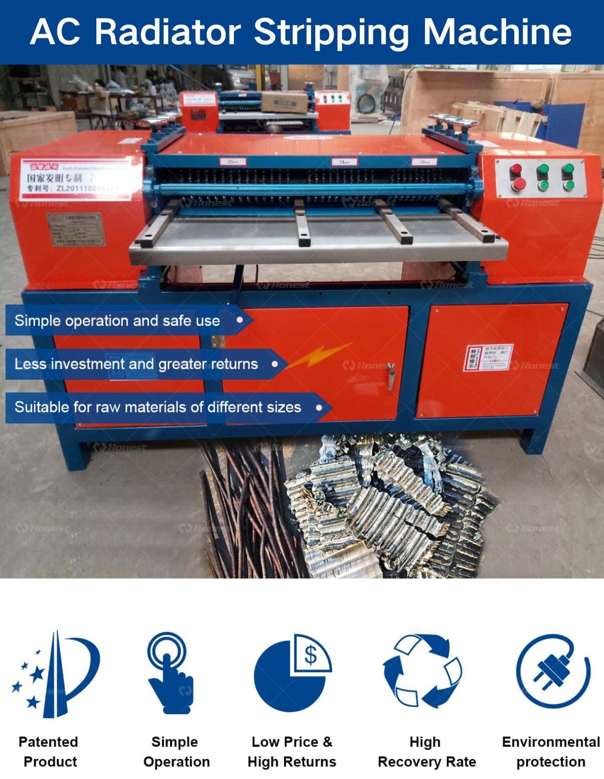 AC Radiator Stripping Machine
