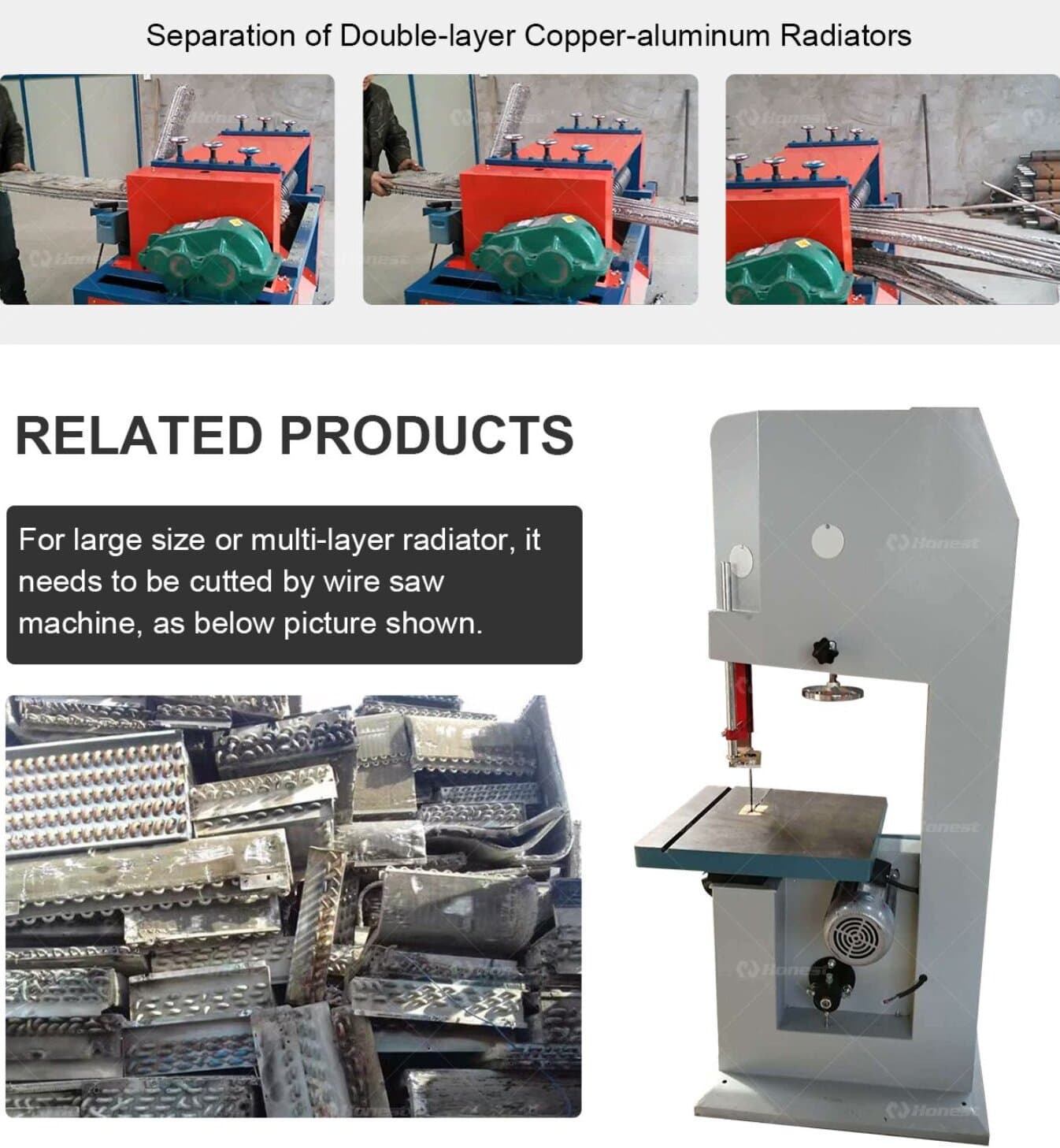 AC Radiator Stripping Machine Advantages Description