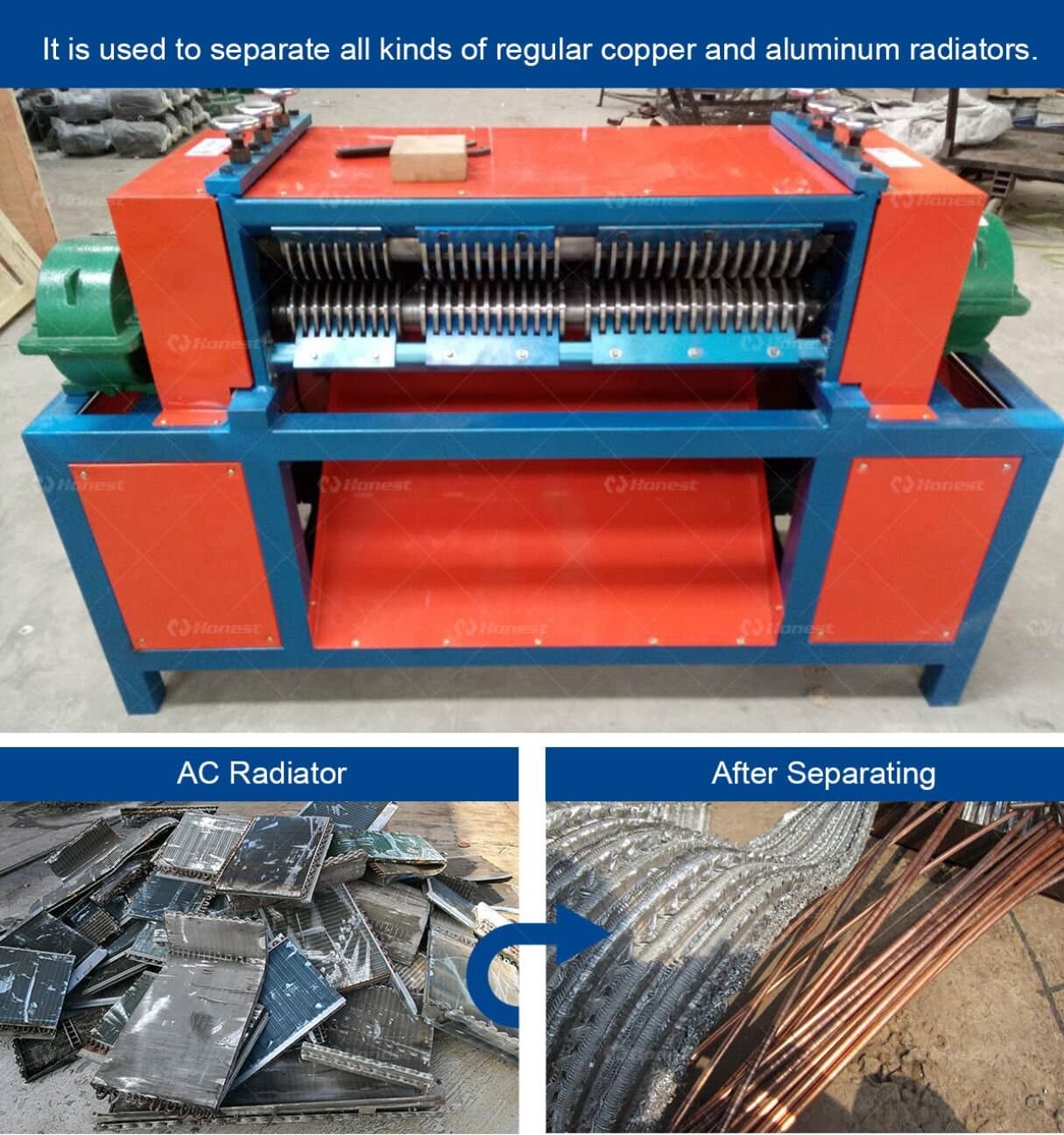 AC Radiator Stripping Machine Product Usage /Application