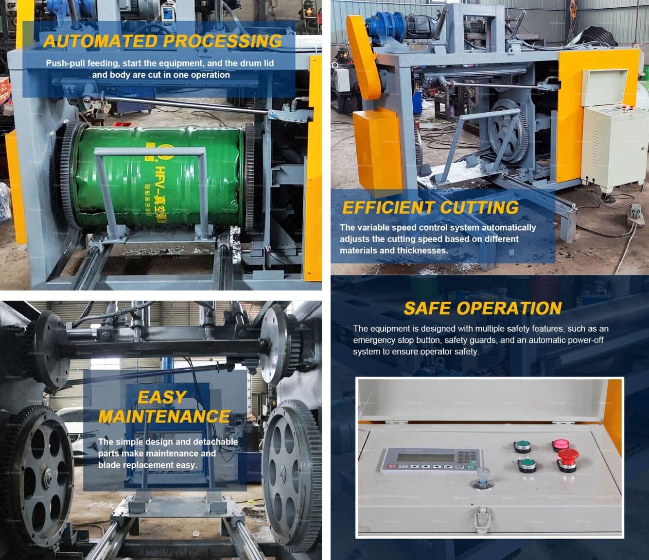 Key components of Industrial Barrel Drum Cutting Machine