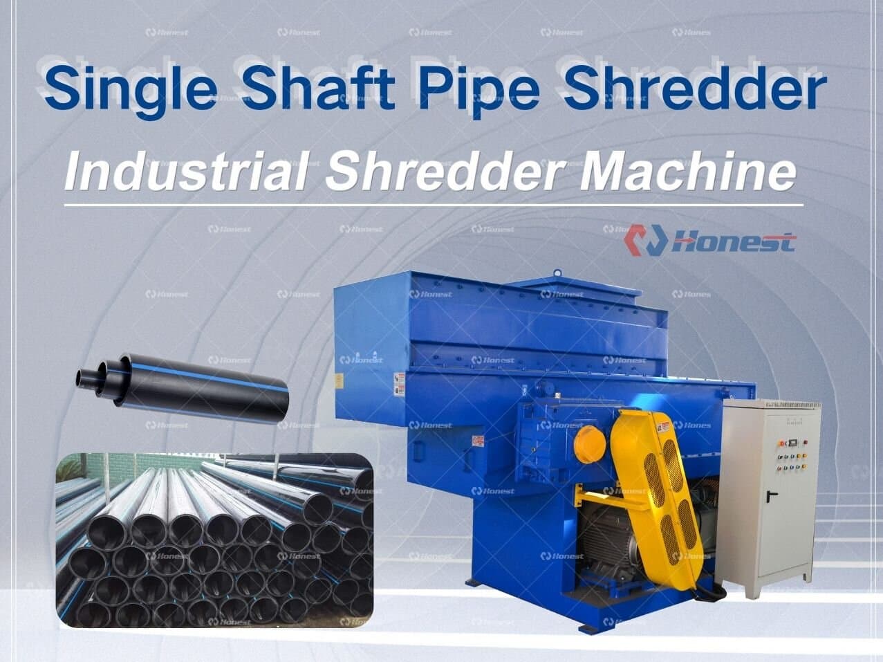 Single Shaft Pipe Shredder Machine