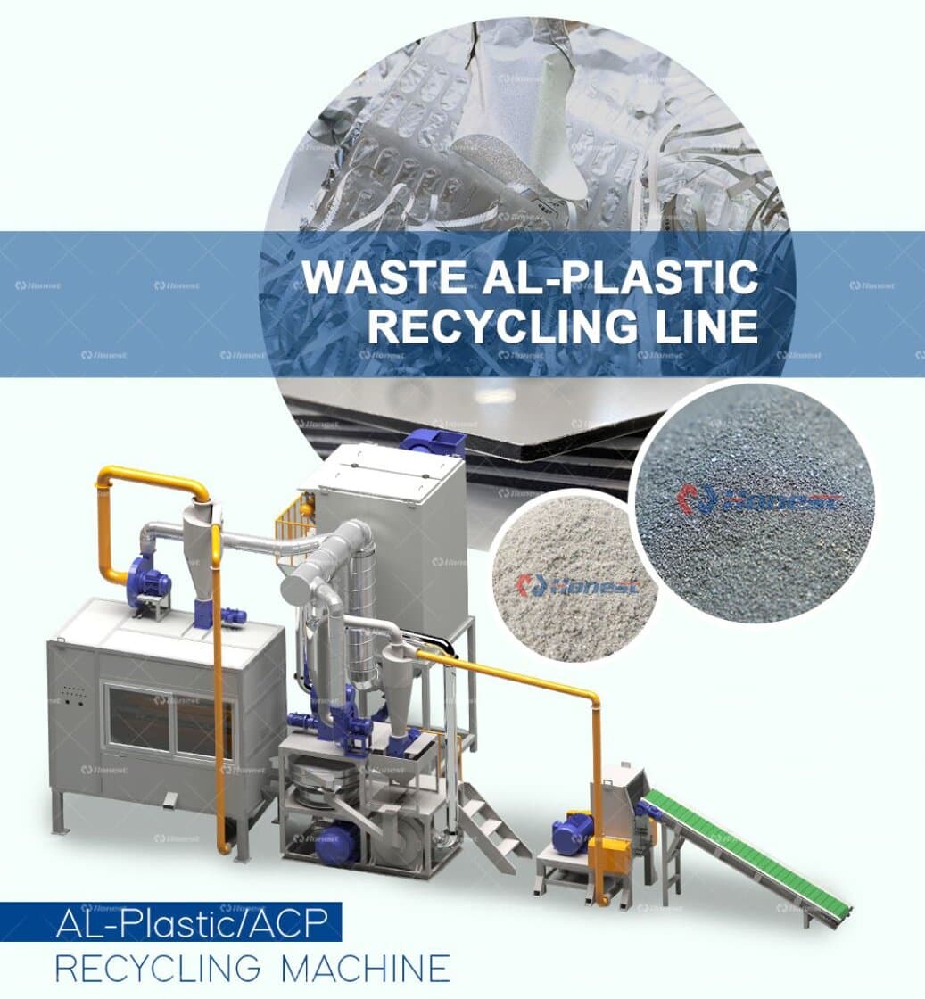 Waste Al-Plastic Separating Recycling Line