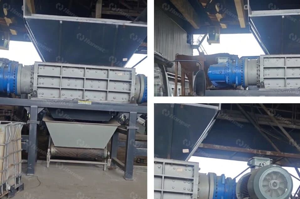 2 Shaft Industrial Shredding Equipment in Russia
