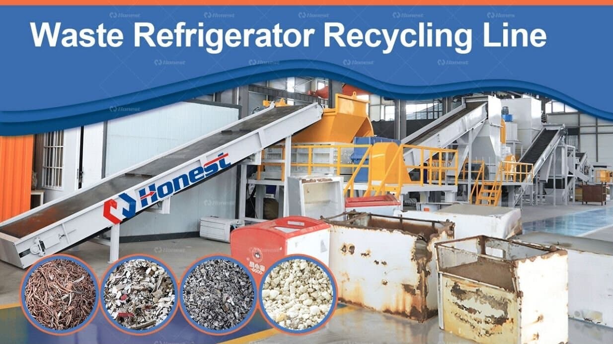 Complete Waste Refrigerator Dismantling and Recycling Line