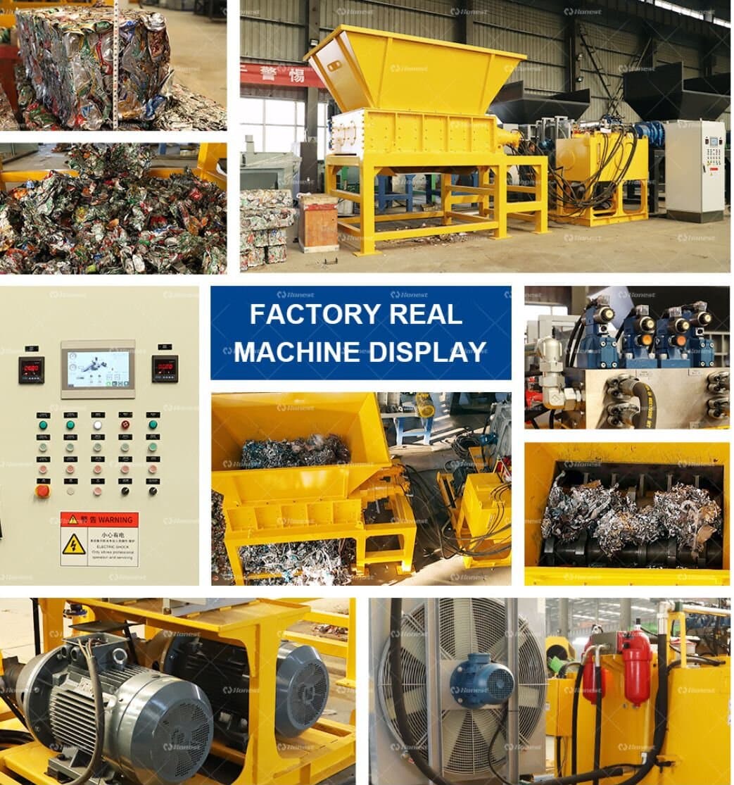 Hydraulic Double Shaft Shredder Machine Customers Site Overview