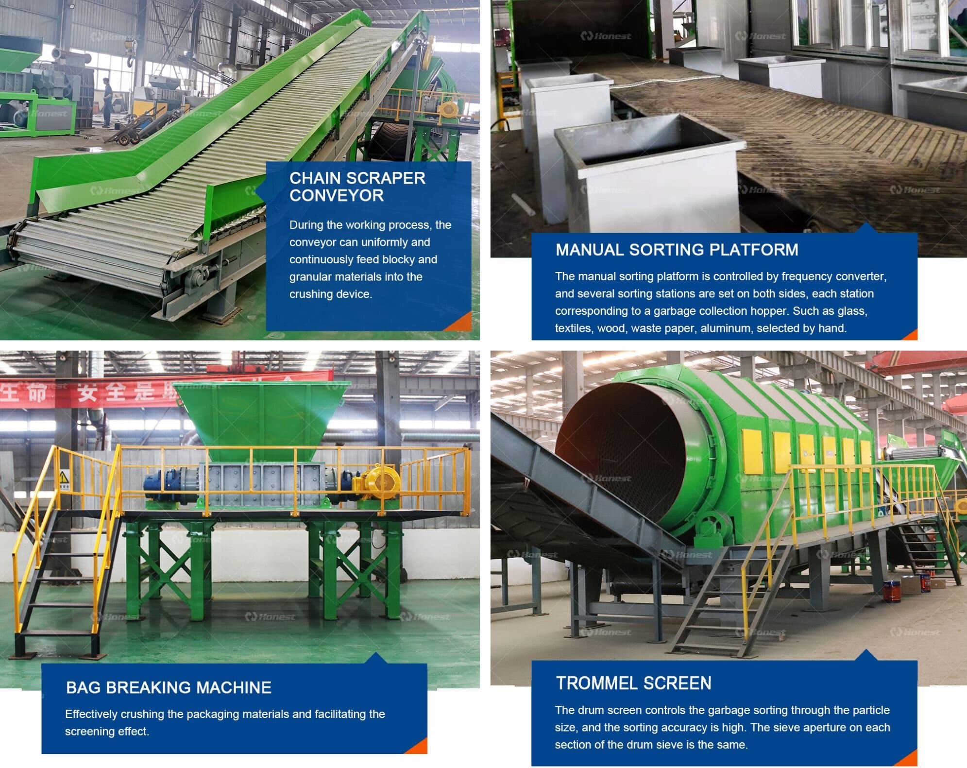 Key components of Construction and Municipal Waste Recycling Line