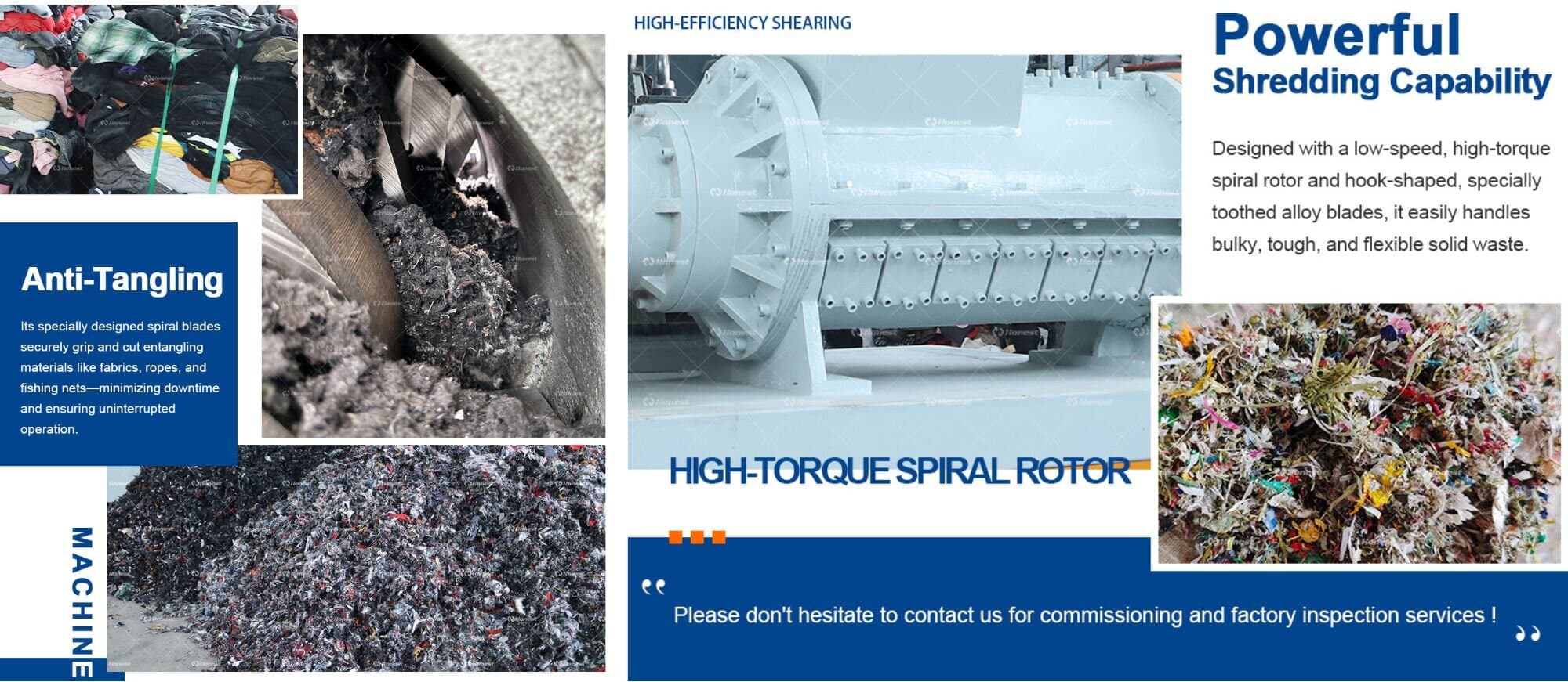 Key components of Spiral Shredder Machine