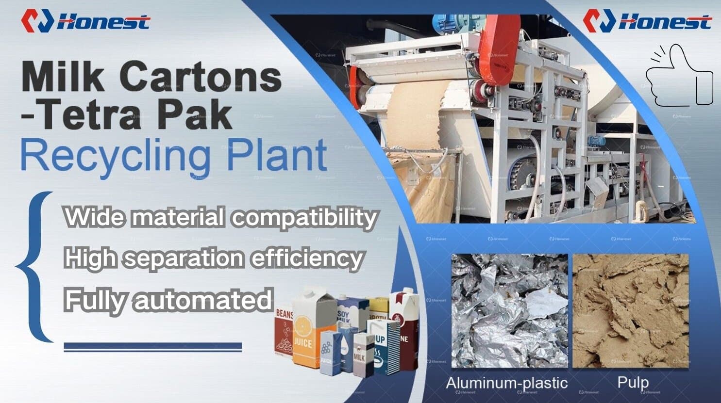 Milk Carton (Tetra Pak) Recycling Line