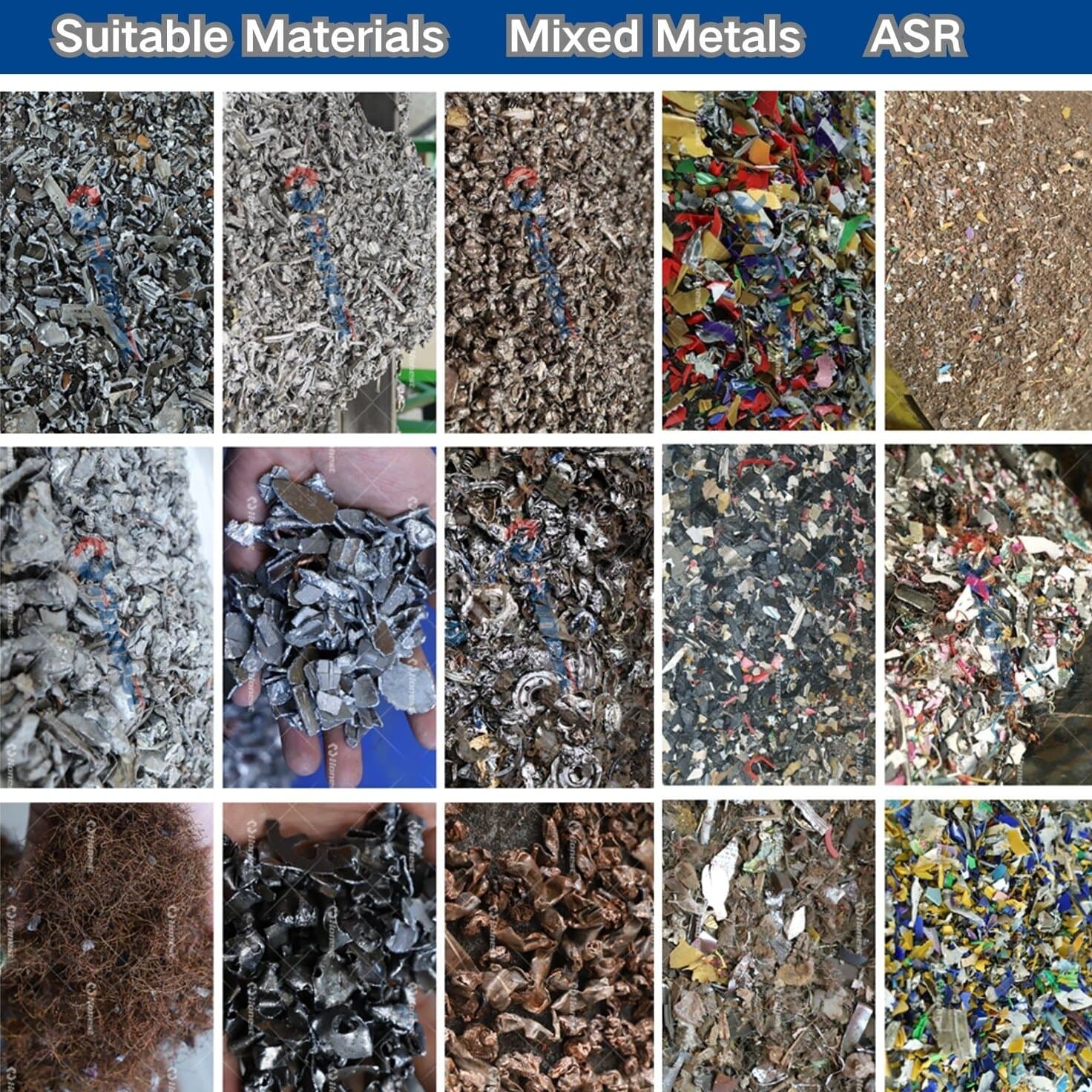 ASR Separating Recycling Line Product Usage / Application