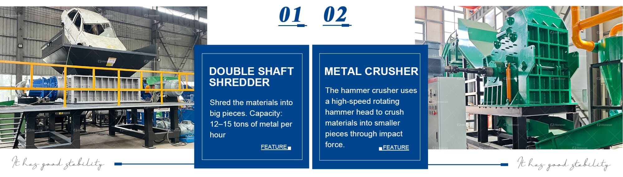 Key components of Scrap Metal Shredding Crushing Sorting Line