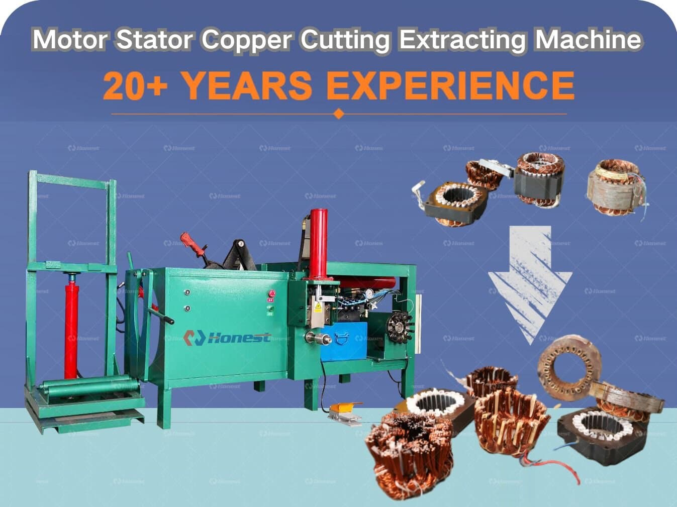 Motor Stator Copper Cutting Extracting Machine