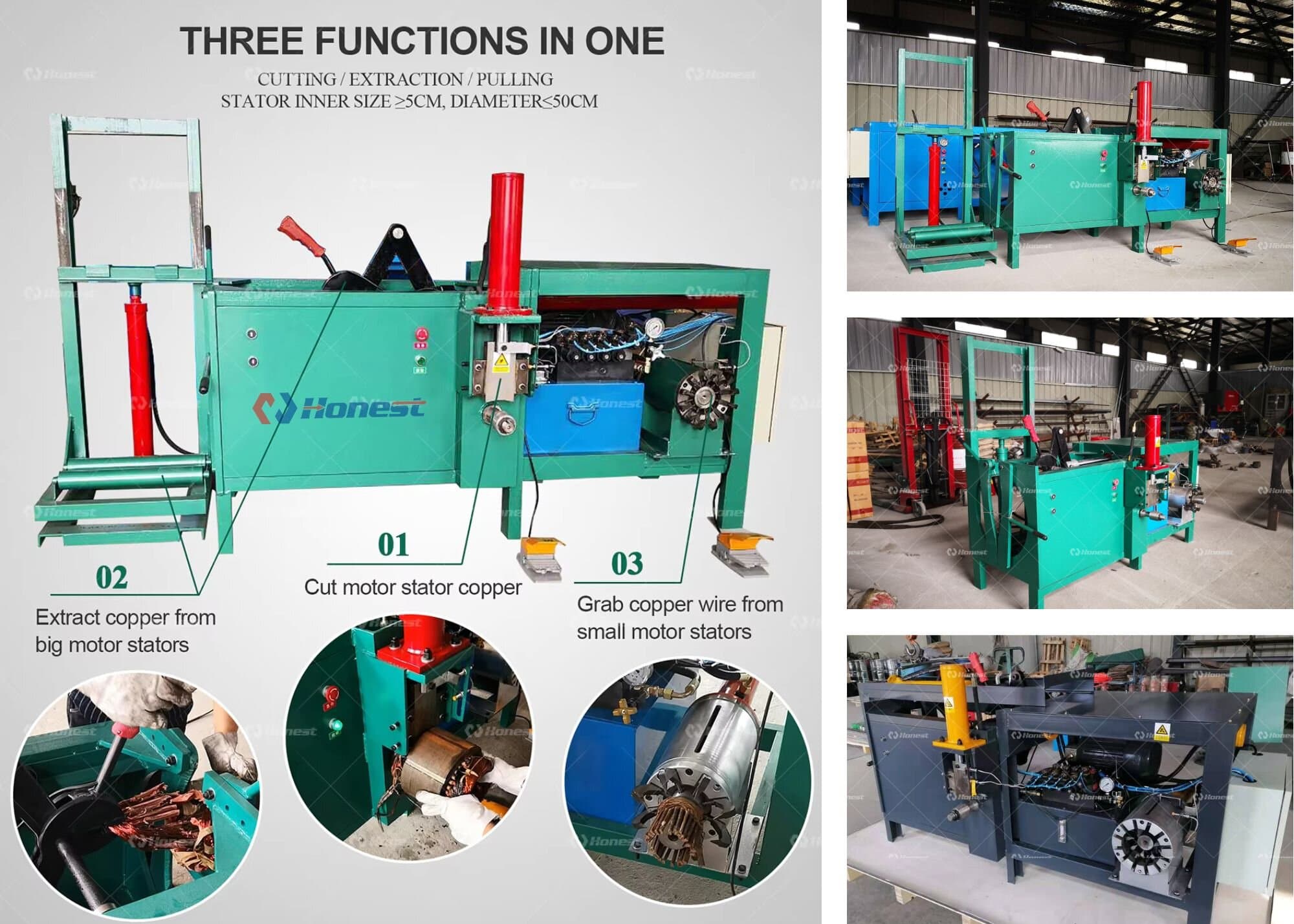 Product Structure Motor Stator Copper Cutting and Extracting Machine