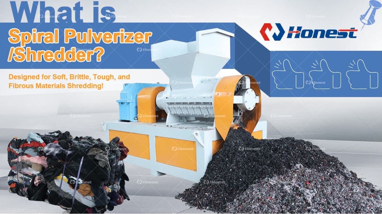 Spiral Pulverizer Shredder Machine