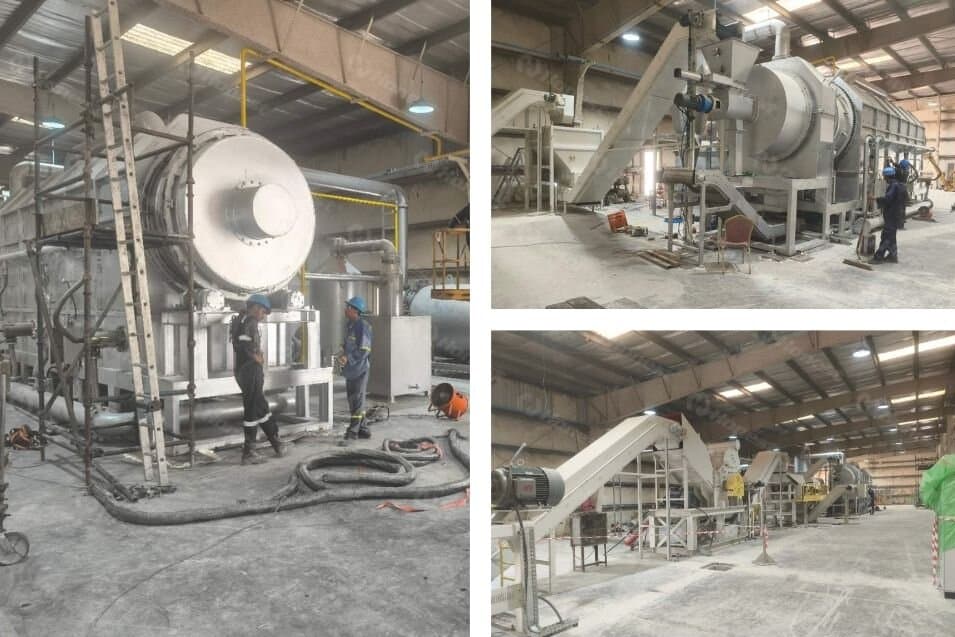 UBC Aluminum Cans Paint Removing Plant Bahrain Customer Site