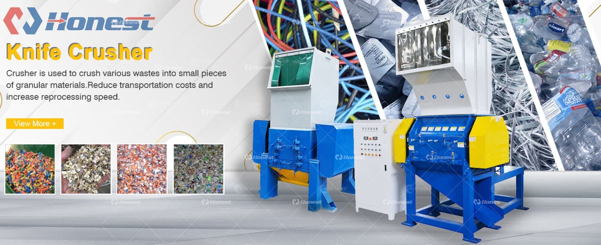 Knife Crusher Rotor Type Crushing Machine for Recycling