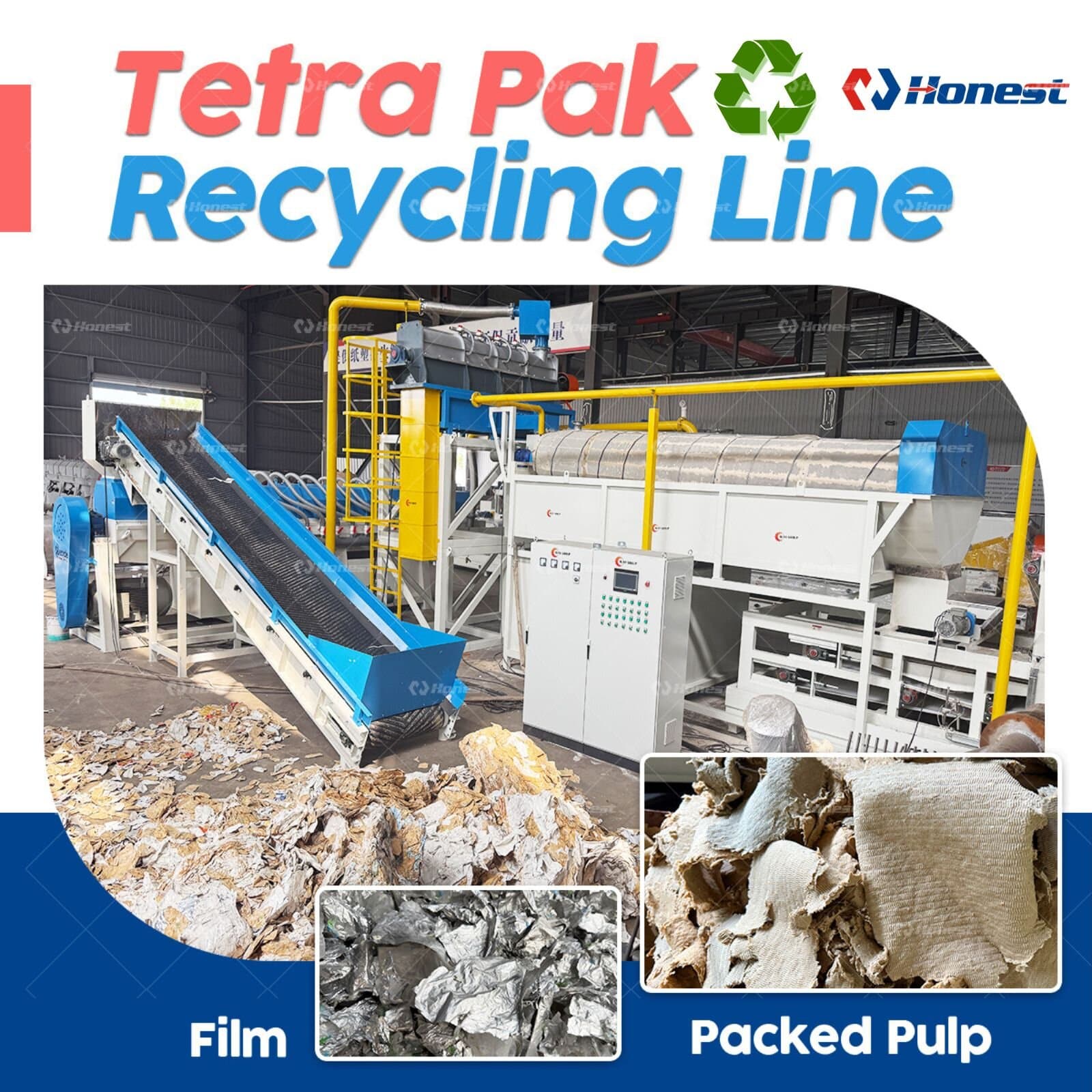 Paper-Plastic-Aluminum & Tetra Pak Recycling Line